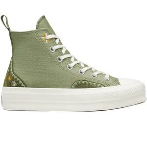 converse autumn embroidery platform high tops